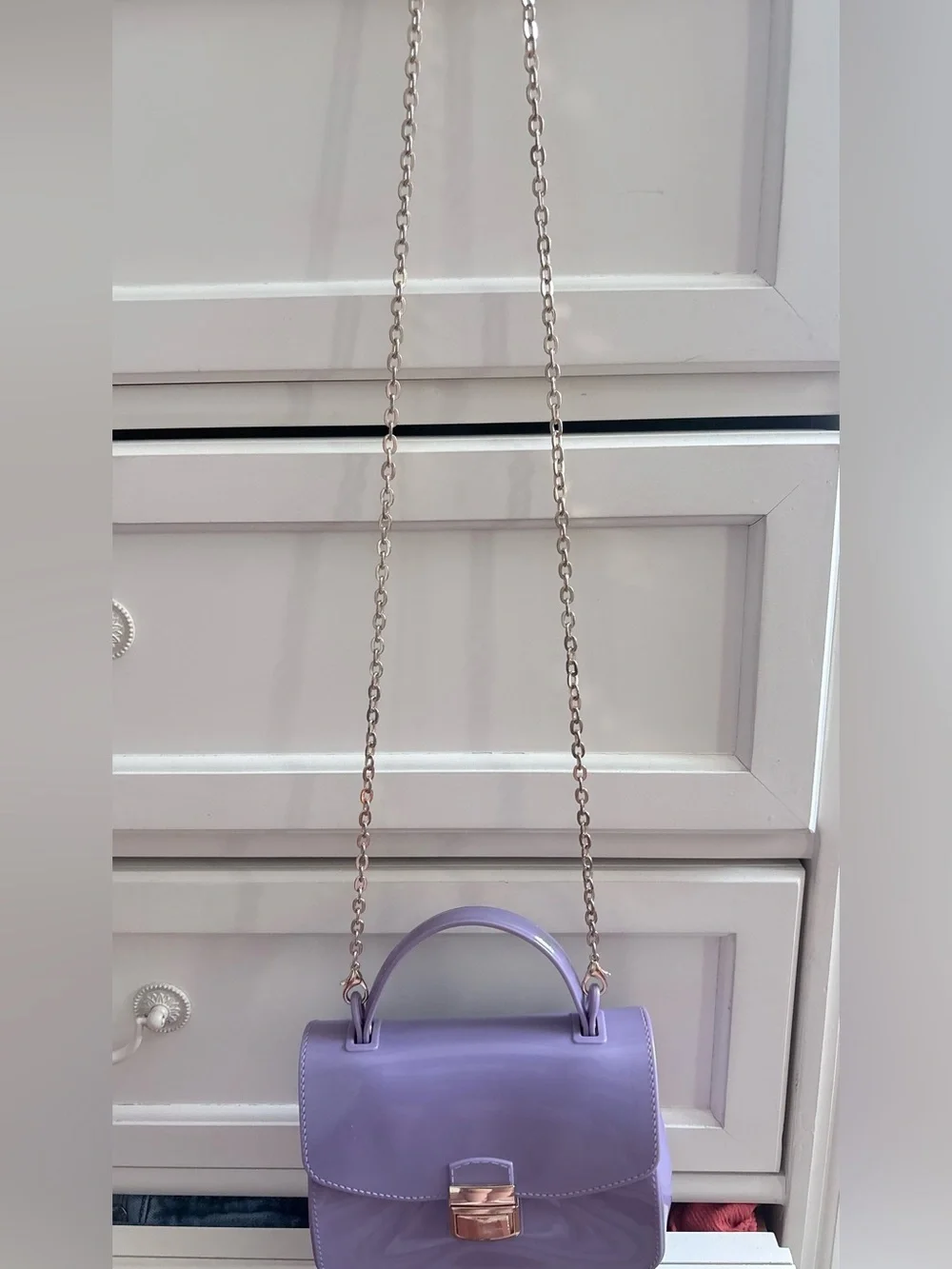 Ladies Mini Crossbody Bag in Lavender - Brand Unknown
